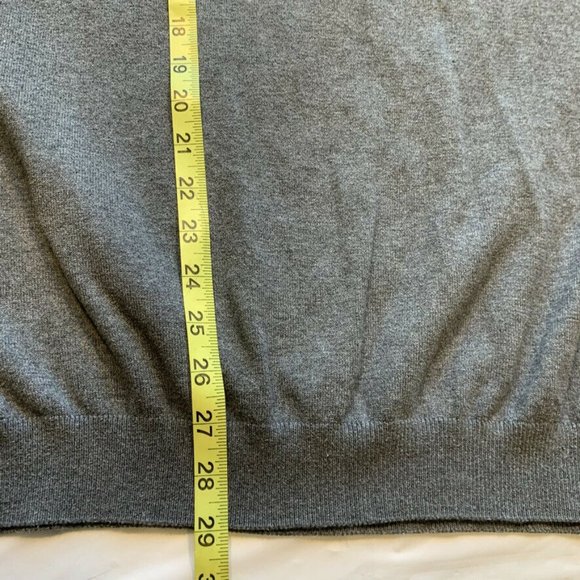 NEW Eddie Bauer Supima Pima Cotton Blend Sweater 1/4 Zip Mock Neck Gray Tall XL - Picture 10 of 11